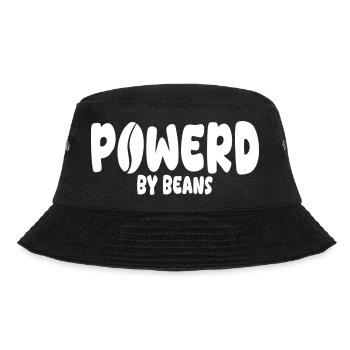 Power by Beans Cartoon Logo Design - Bucket Hat - Schwarz - Vorne - Lela (165cm)