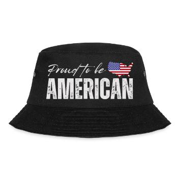 Proud American, I love America - Bucket Hat - black - Front - Lela (165cm)