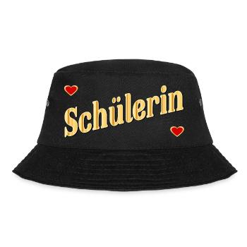 SCHULANFANG TOCHTER SCHULKIND SCHÜLERIN - Bucket Hat - Schwarz - Vorne - Lela (165cm)