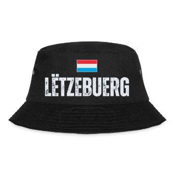 Flagge von Luxemburg, luxemburgischer Patriot - Bucket Hat - Schwarz - Vorne - Lela (165cm)