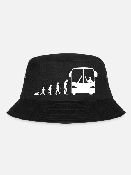 Evolution vom Baby zum Busfahrer - Bucket Hat - Schwarz