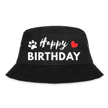 Happy Birthday Dog - Bucket Hat - Schwarz - Vorne - Lela (165cm)