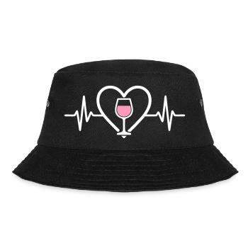 Heart + Rosé Wine – Passion Rosé - Bucket Hat - black - Front - Lela (165cm)
