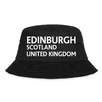 Edinburgh – Scotland Textdesign - Bucket Hat - black - Front - Lela (165cm)