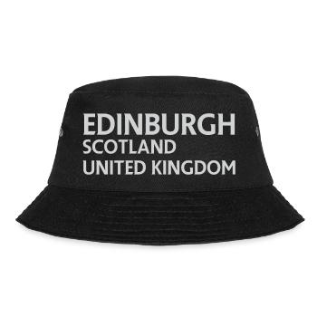 Edinburgh – Scotland Textdesign - Bucket Hat - black - Front - Lela (165cm)