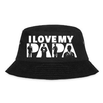 Ich liebe meinen Papa Arzt Arzt Arzt Vater Papa - Bucket Hat - Schwarz - Vorne - Lela (165cm)
