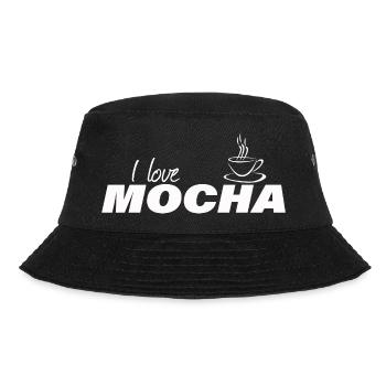 I LOVE MOCHA - Bucket Hat - Schwarz - Vorne - Lela (165cm)