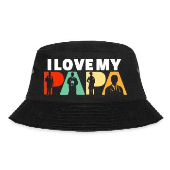Doctor Papa Medical Professional Silhouette Art - Bucket Hat - black - Front - Lela (165cm)