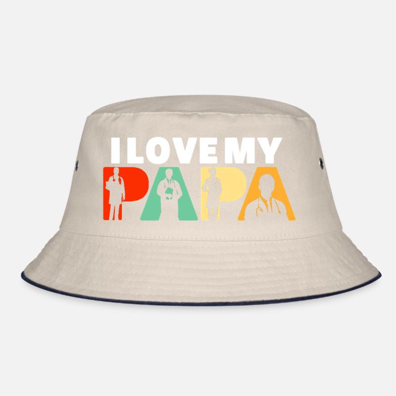 Doktor Papa Medizinischer Profi Silhouettenkunst Bucket Hat