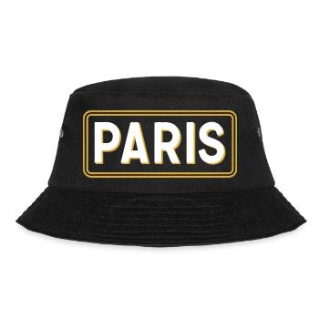 Panneau Paris Blanc et Or - French City Sign - Bob - noir - Devant - Lela (165cm)