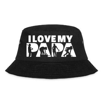 I Love My Papa Ground Maintenance Gardener - Bucket Hat - black - Front - Lela (165cm)