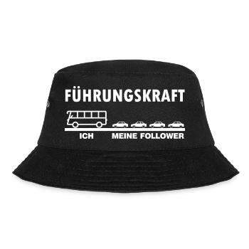Ich und meine Anhänger lustiges Bus Fahrer Sprüche - Bucket Hat - Schwarz - Vorne - Lela (165cm)