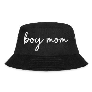 Boy Mom Jungs Mama Schreibschrift Design - Bucket Hat - Schwarz - Vorne - Lela (165cm)