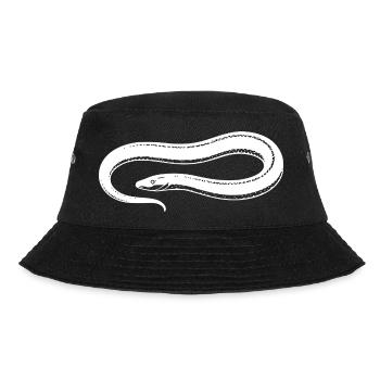 Aal angeln Geschenk für Nachtangler & Fischer  - Bucket Hat - Schwarz - Vorne