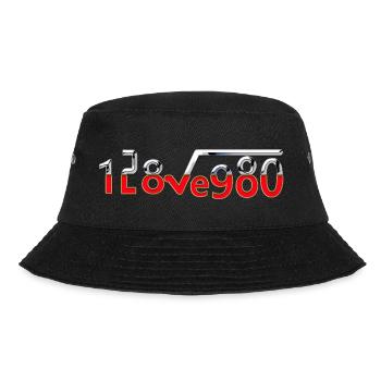 I Love You square root 2 - Bucket Hat - black - Front - Lela (165cm)
