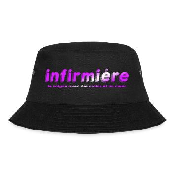 KRANKENSCHWESTER KRANKENSCHWESTER DOKTOR HUMOR DRÖLES 12 - Bucket Hat - Schwarz - Vorne - Lela (165cm)