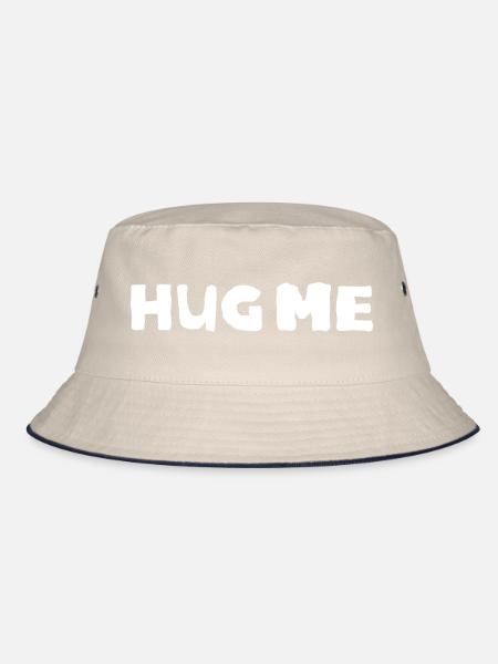hug me - Bucket Hat - ecru/navy - Front
