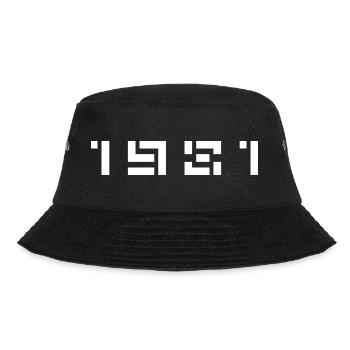 Geburtsjahr Geburtstag Born In - Made in 1981 - Bucket Hat - Schwarz - Vorne - Lela (165cm)