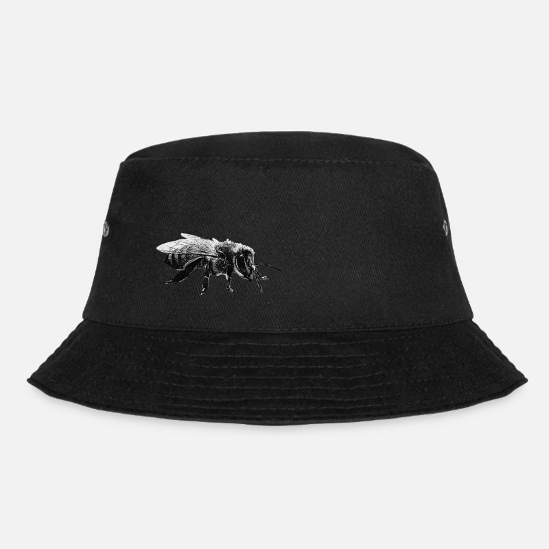 Biene - Bucket Hat - Schwarz