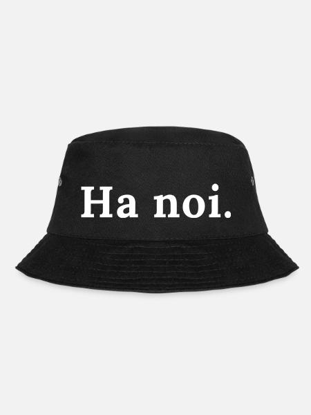 Ha Noi_white - Bucket Hat - Schwarz