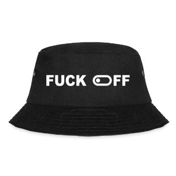 Fuck Off - Bucket Hat - Schwarz - Vorne - Lela (165cm)