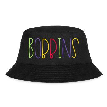 Bobbins, Manchester, Northern English Slang - Bucket Hat - Schwarz - Vorne - Lela (165cm)