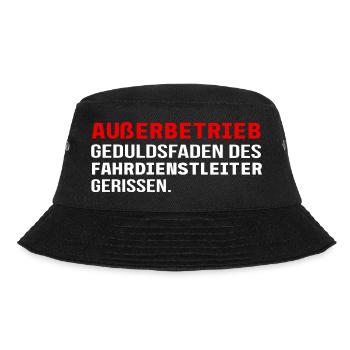 Fahrdienstleiter und Eisenbahner Sprüche - Bucket Hat - Schwarz - Vorne - Lela (165cm)