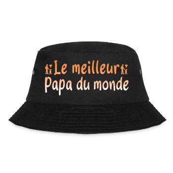 papa père papou humour blague cadeau - Bob - noir - Devant - Lela (165cm)