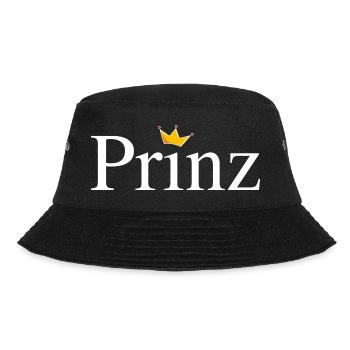 Prinz mit Krone - Bucket Hat - Schwarz - Vorne - Lela (165cm)