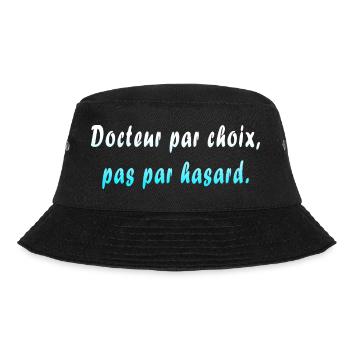 Arzt, Arzt, Krankenschwester, Gesundheit und weißer Kittel - Bucket Hat - Schwarz - Vorne - Lela (165cm)