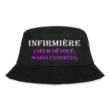 KRANKENSCHWESTER KRANKENSCHWESTER DOKTOR HUMOR DRÖLES 13 - Bucket Hat - Schwarz - Vorne - Lela (165cm)