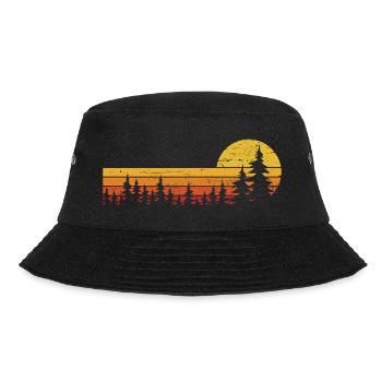 Wald Natur Bäume Wildnis Outdoor Wandern - Bucket Hat - Schwarz - Vorne - Lela (165cm)