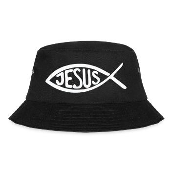 Jesus Christus von Nazareth Glaube Bibel Jesus - Bucket Hat - Schwarz - Vorne - Lela (165cm)