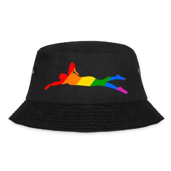 Rainbow Swimmer - Bucket Hat - black - Front - Lela (165cm)