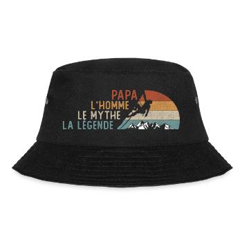 papa grimpeur l'homme cadeau papa sport escalade - Bob - noir - Devant - Lela (165cm)