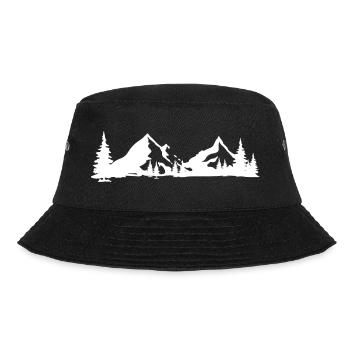 Berge - Bucket Hat - Schwarz - Vorne - Lela (165cm)