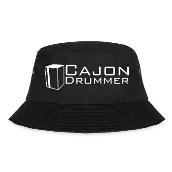 Cajon Drummer Shirt Gift Drums Djembe - Bucket Hat - black - Front - Lela (165cm)