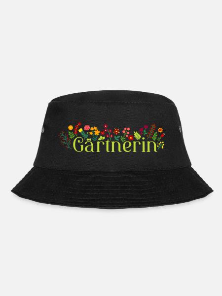 Gärtnerin - Bucket Hat - Schwarz