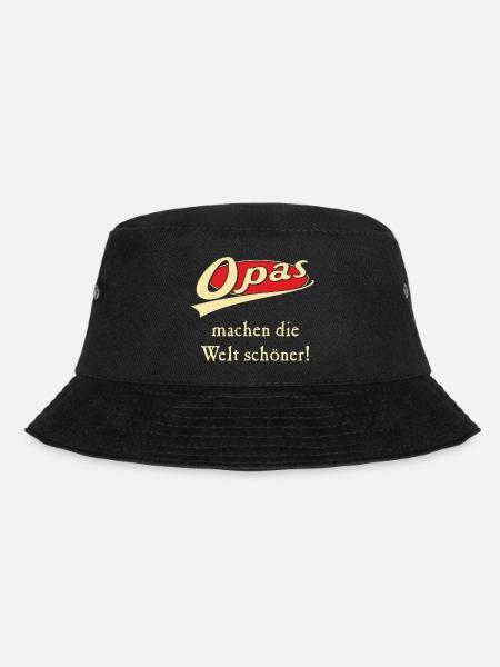 Opas machen die Welt schöner RAHMENLOS® - Bucket Hat - Schwarz