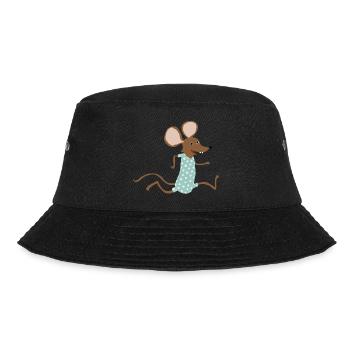Maus geht baden - Bucket Hat - Schwarz - Vorne - Lela (165cm)