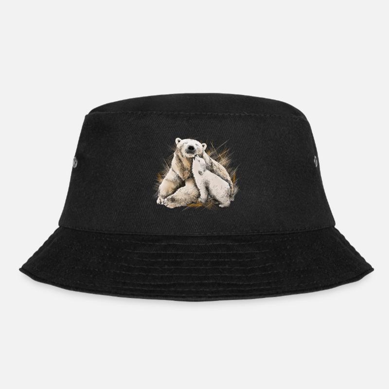 Eisbär - Bucket Hat - Schwarz