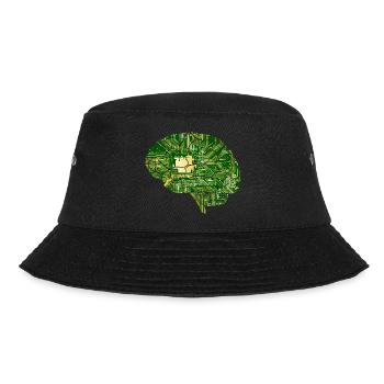Brain Chip - Bucket Hat - Schwarz - Vorne - Lela (165cm)