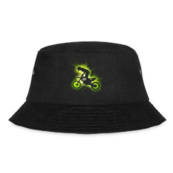 Motocross Bike laser_green - Bucket Hat - Schwarz - Vorne - Lela (165cm)