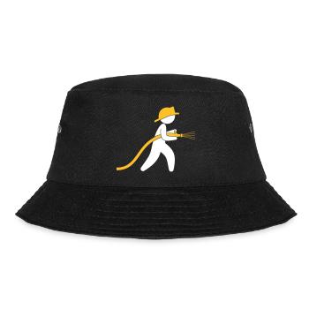 A Firefighter With A Water Hose - Bucket Hat - black - Front - Lela (165cm)