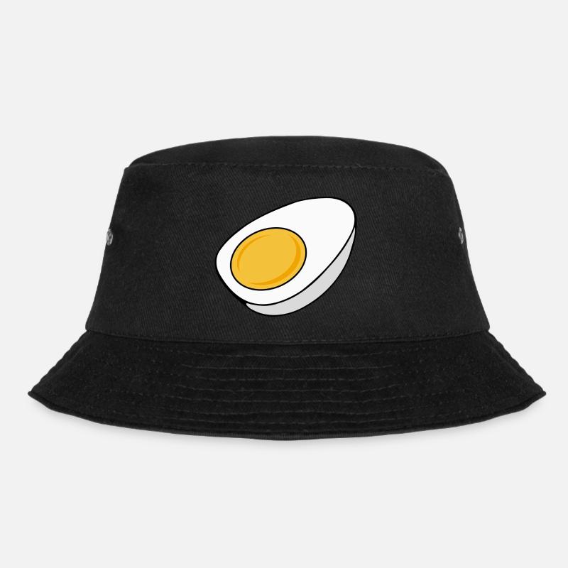 Ei gekocht zur Hälfte geteilt - Bucket Hat - Schwarz