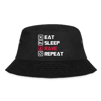 sleep Rave repeat - Bucket Hat - black - Front - Lela (165cm)