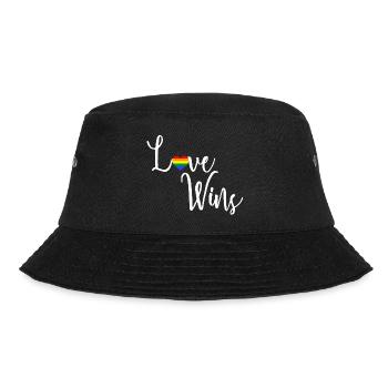 Love Wins Love Wins LGBT Gift Idea - Bucket Hat - black - Front - Lela (165cm)