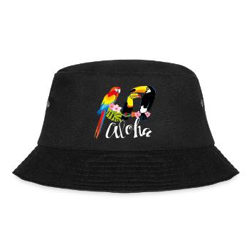 Aloha Ara Tukan Urlaub bunt - Bucket Hat - Schwarz - Vorne - Lela (165cm)