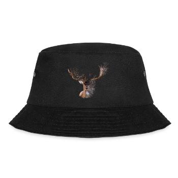 Hirsch Antler Stag Geweih - Bucket Hat - Schwarz - Vorne - Lela (165cm)