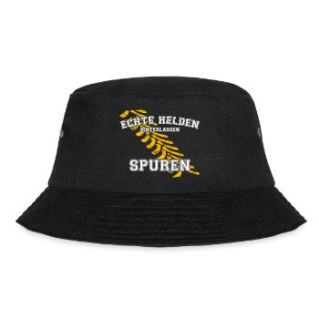 Landwirt - Helden Spuren Traktor Arbeit Geschenk - Bucket Hat - Schwarz - Vorne - Lela (165cm)